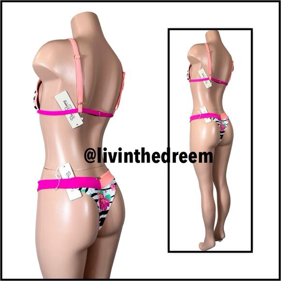 Beach Bunny Alex Micro Triangle Top XL &  Naomi Micro Tango M $170 - Picture 6 of 14